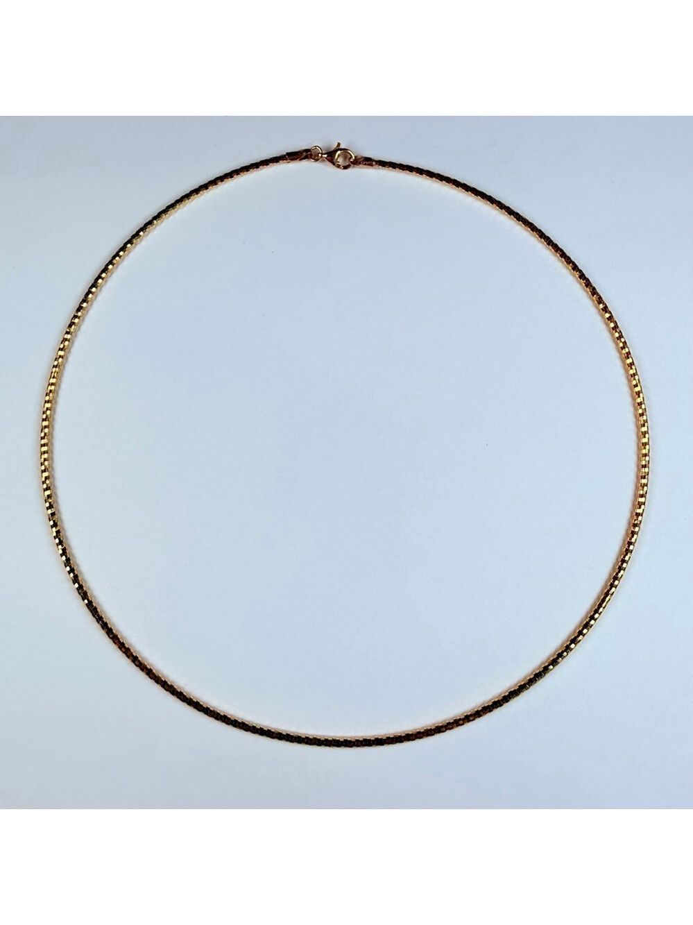 14K Yellow Gold Balestra Fancy Faceted Omega Chain Collar Choker Necklace 15”